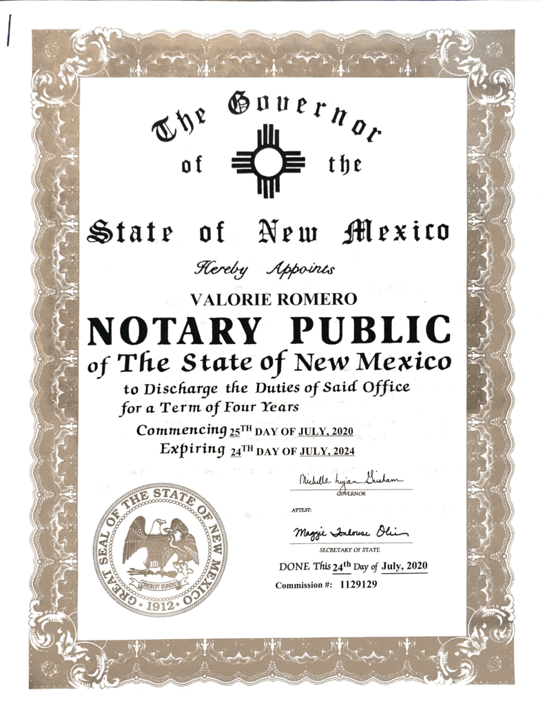 Commission Certificate